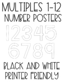 Multiples Number Posters | Black & White