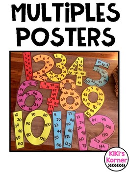 Multiples Posters 1-12 by KiKi's Korner 22 | Teachers Pay Teachers