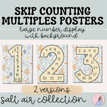 Multiples Posters - 1-12 - Skip Counting Number Posters - SALT AIR ...