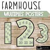 Multiples Posters Modern Farmhouse Classroom Decor Skip Counting