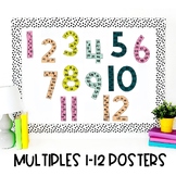 Multiples Math Posters for Multiplication Facts 1 - 12