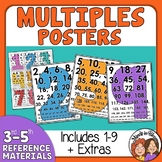 Multiples Posters for Student Reference - Includes 1-9 plu