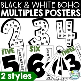 Multiples Posters in Black and White BOHO Theme 1-9 x12 wi