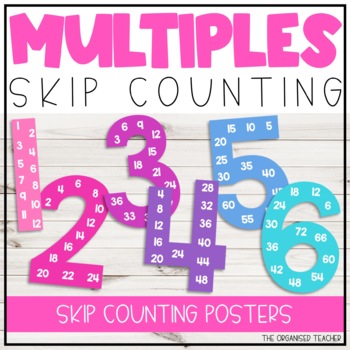 Printable Skip Counting Posters | Rainbow Classroom Decor | UPRINT |  Sprinkle Kindness | Schoolgirl Style