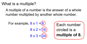 Preview of Multiples and Factors