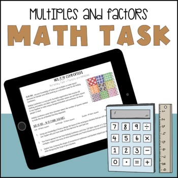 Preview of Multiples and Factors Math Activity - Project Based Learning