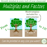 Multiples and Factors Posters (1 through 15)