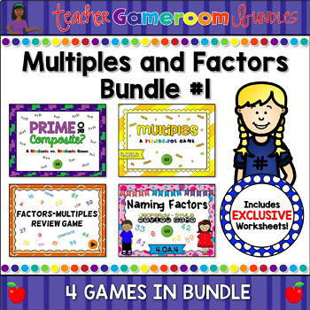 Multiples and Factors Powerpoint Game Bundle by Teacher Gameroom