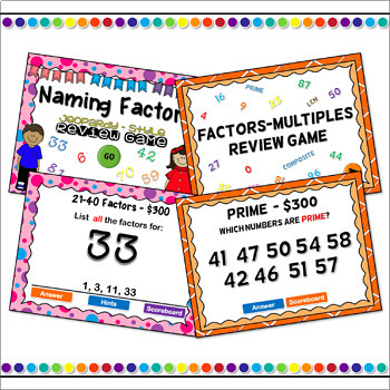 Multiples And Factors Powerpoint Game Bundle By Teacher Gameroom