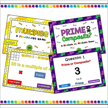 Multiples and Factors Powerpoint Game Bundle by Teacher Gameroom