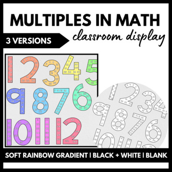 Preview of Multiples in Math: Bright Bubbles Theme