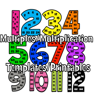 Preview of 1-12 Multiples Posters for Multiplication Learning
