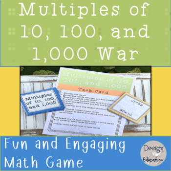 Preview of Multiples of 10, 100, and 1,000 War Game