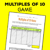 Multiples of 10 Game! Multiplying and Dividing, Free