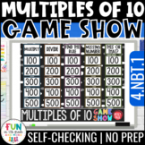 Multiples of 10 Game Show - 4th Grade Math Review Game 4.NBT.1