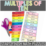 Multiples of 10 Math Puzzles Multiplying by Ten Math Puzzles