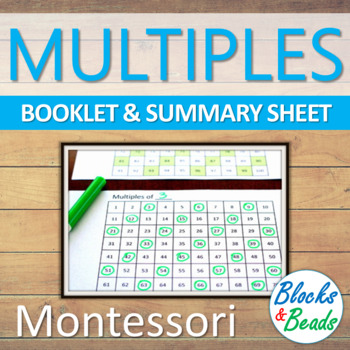 Preview of Montessori: Multiples of Numbers Booklet