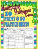 Multiplying by Multiples of Ten  Multiplication  Printables