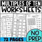 Multiples of Ten Worksheets: Counting, Addition, & Subtrac