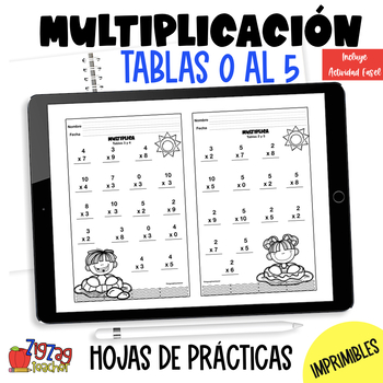 Preview of Multiplicación - Tablas 0 al 5 - Spanish Multiplication Worksheets