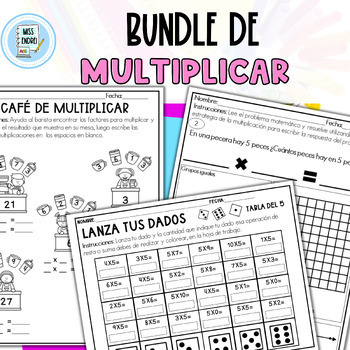 Preview of Multiplicación | Multiplication spanish activities