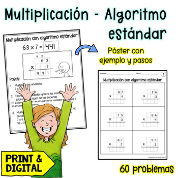 Multiplicación Google Classroom - Modelo de area - Algoritmo estándar -  Lattice