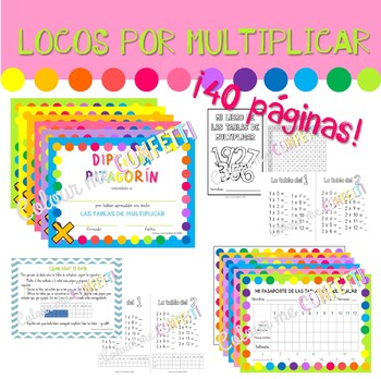Preview of Multiplicación - Libros, pasaporte y diplomas - Locos por multiplicar