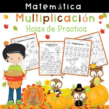 Preview of Multiplicacion - Multiplication Spanish (Accion de Gracias - Thanksgiving)