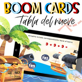 Multiplicación|  tabla del nueve | BOOM CARDS in Spanish