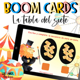 Multiplicación | tabla del siete | BOOM CARDS in Spanish
