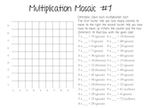 Multiplicaiton Mosaic Pack FREE!