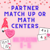 Multiplication 0-15 Cards. Math Center/ Partner Match Up G