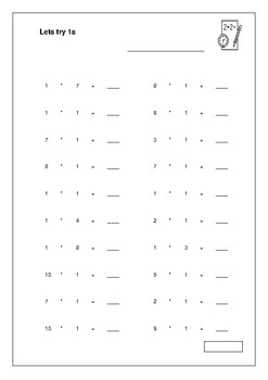 Preview of Multiplication 1-10 Bulk Fluency Sheets (20 per sheet, 950 sheets)