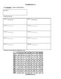 Multiplication 1-10s Practice Packet