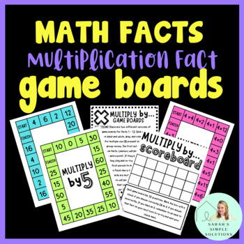 Preview of Multiplication 1-12 Fact Game Boards - Printable AND Digital
