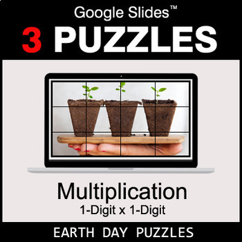 Preview of Multiplication 1-Digit by 1-Digit - Google Slides - Earth Day Puzzles