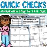 Multiplication 1 Digit by 3 and 4 Digit Quick Checks