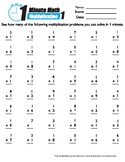 Multiplication 1 sheet