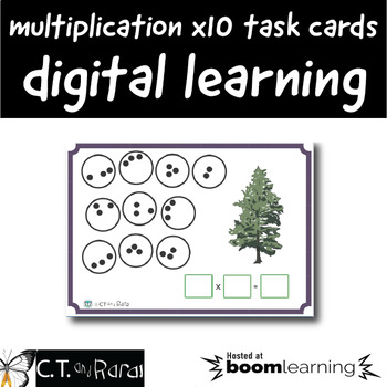 Preview of Multiplication 10x Table | Boom Cards™ | Digital Task Cards