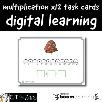 Preview of Multiplication 12x Table | Boom Cards™ | Digital Task Cards