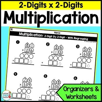 Preview of 2 Digit Multiplication Practice Worksheets for Multiplying 2 Digit by 2-Digits