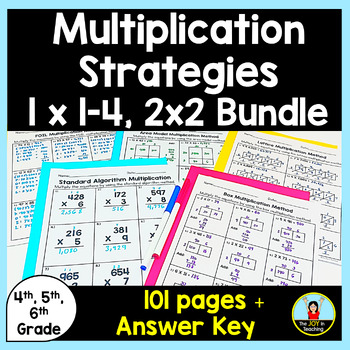 Preview of Multiplication 1X1-4, 2x2 Worksheet Bundle