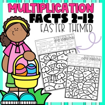 Multiplication 2-12 Color-By-Code l Easter Themed by CreatedbyMarloJ