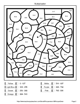 multiplication 2 digit by 1 digit color by number coloring pages