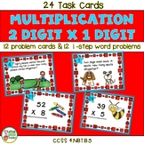 Multiplication 2-Digit x 1-Digit Word Problem Task Cards D