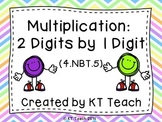 Multiplication: 2 Digits by 1 Digit Task Cards