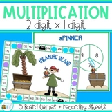 2 Digit by 1 Digit Multiplication Games