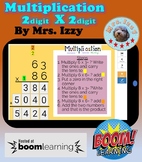 Multiplication 2 digit x 2 digit- Digital Boom Cards