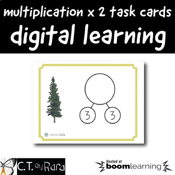 Preview of Multiplication 2x Table | Boom Cards™ | Digital Task Cards