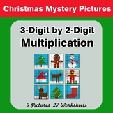 Multiplication: 3-Digit by 2-Digit - Christmas Math Myster